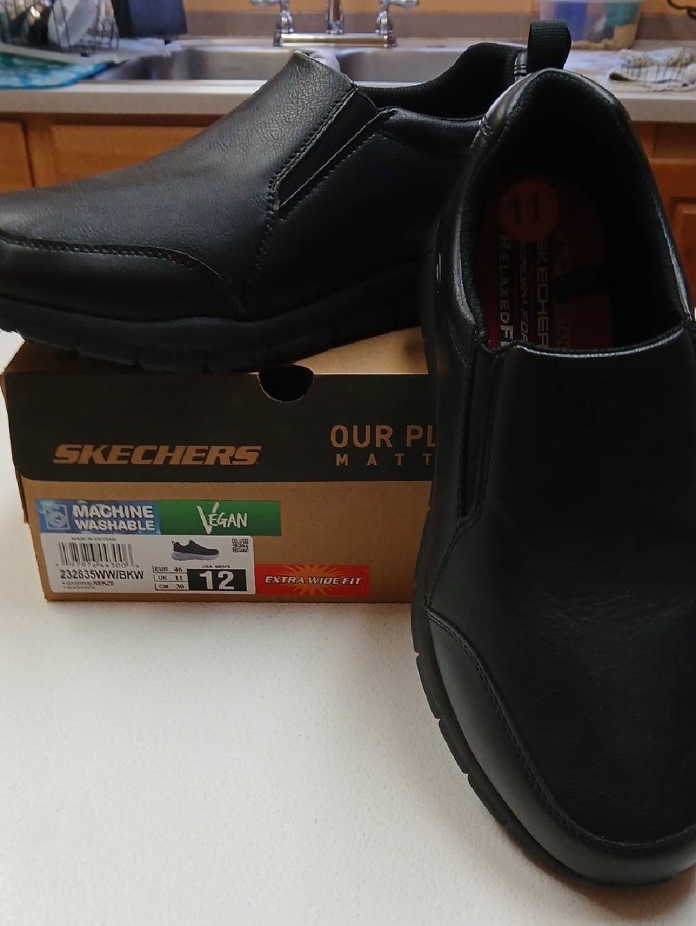 Skechers Men's Black Slip-On Comfort Loafer